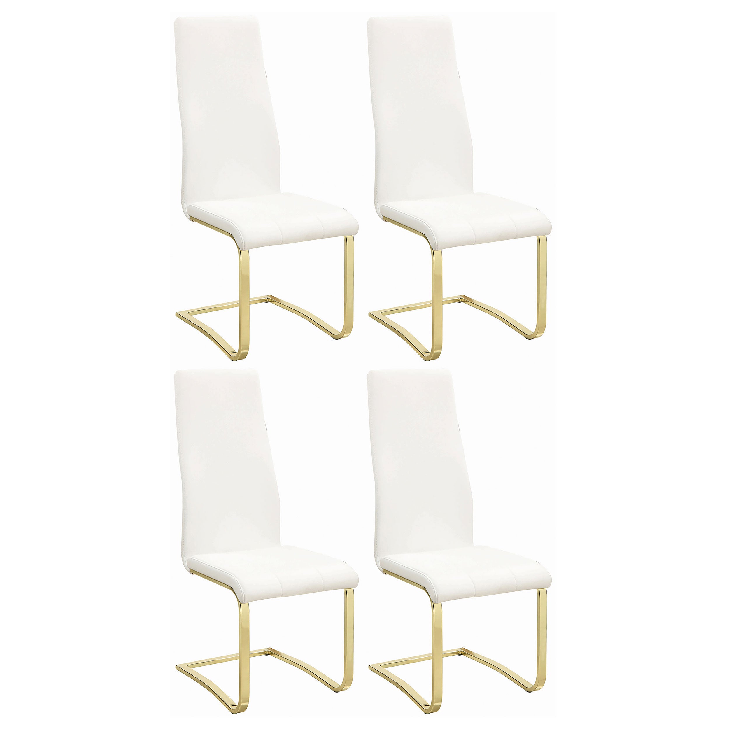Montclair White & Gold 5 pcs Dining set