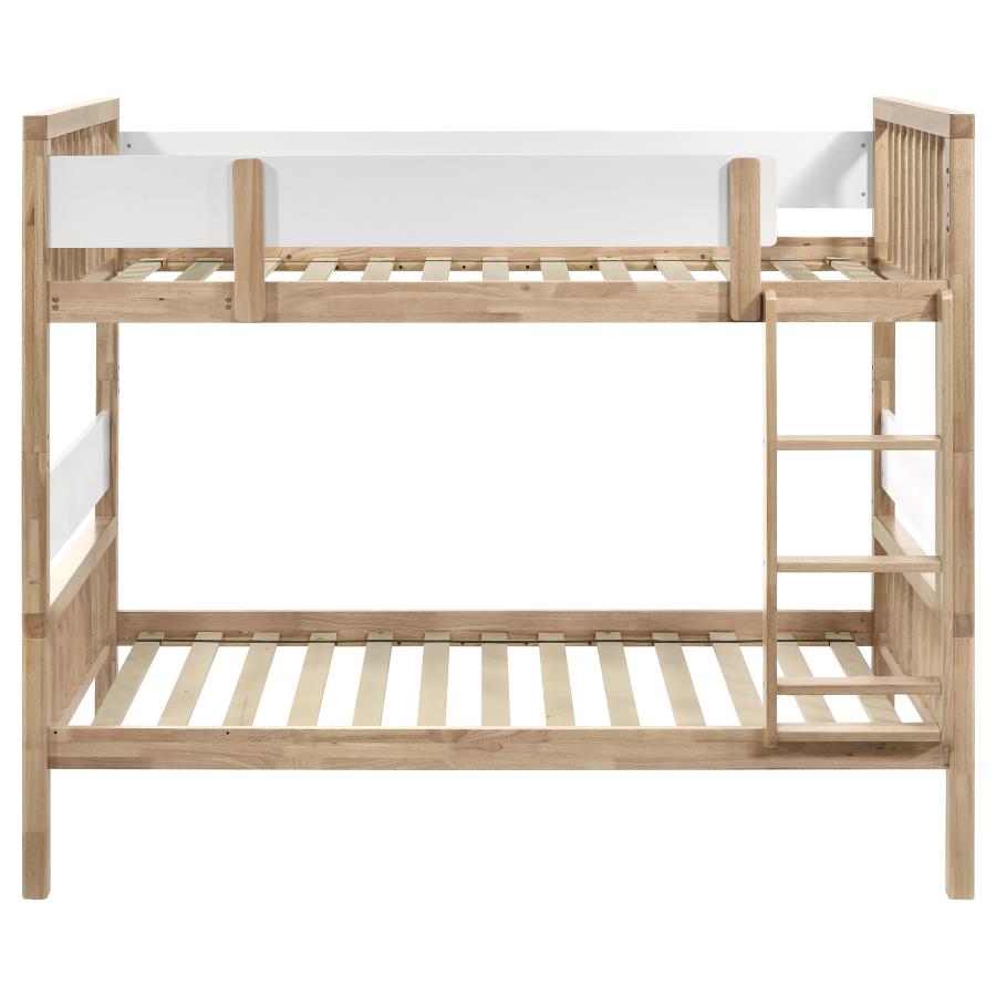 DAKOTA WOOD TWIN OVER TWIN BUNK BED NATURAL
