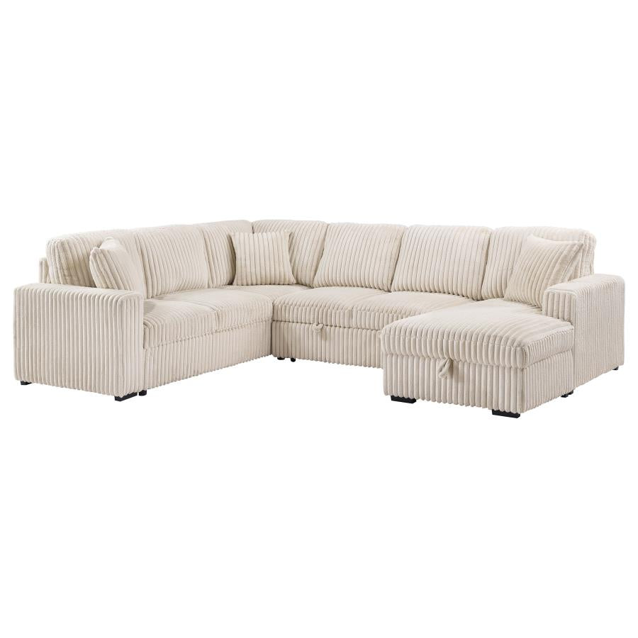 DEVONSHIRE SLEEPER SECTIONAL SOFA STORAGE CHAISE