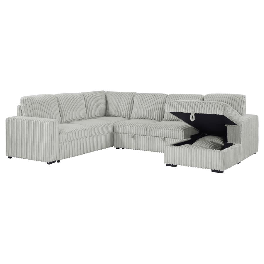 DEVONSHIRE SLEEPER SECTIONAL SOFA STORAGE CHAISE