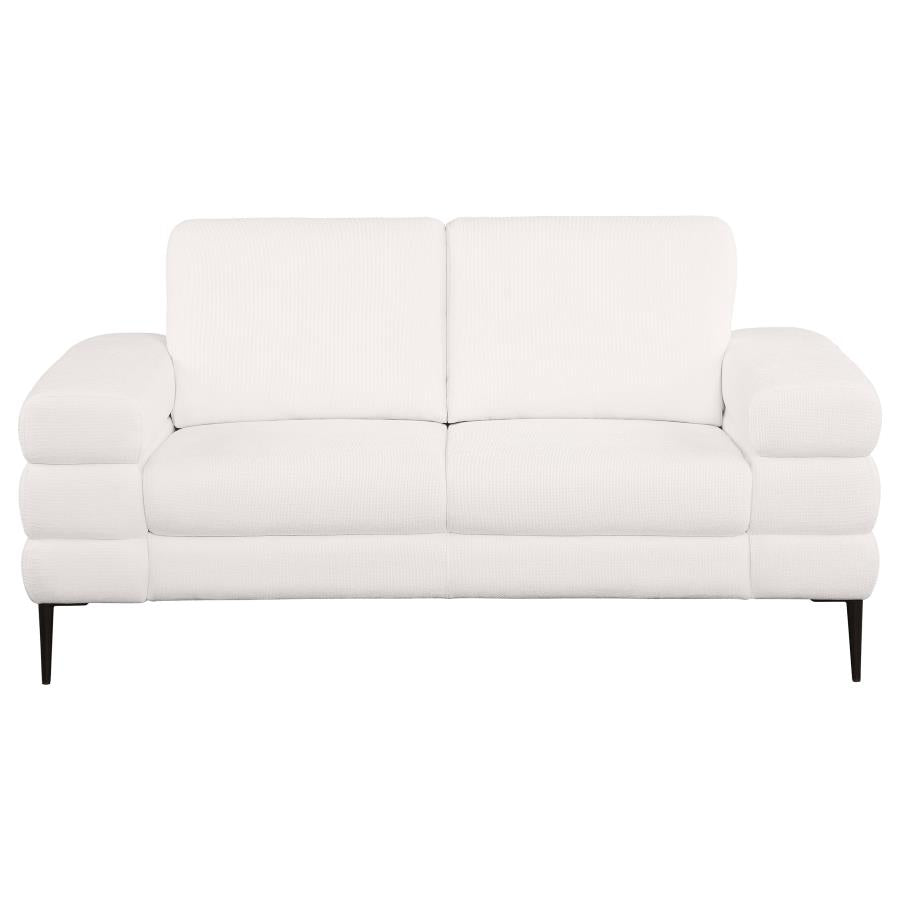 Jessel 2-piece Chenille Upholstered Sofa Set Ivory