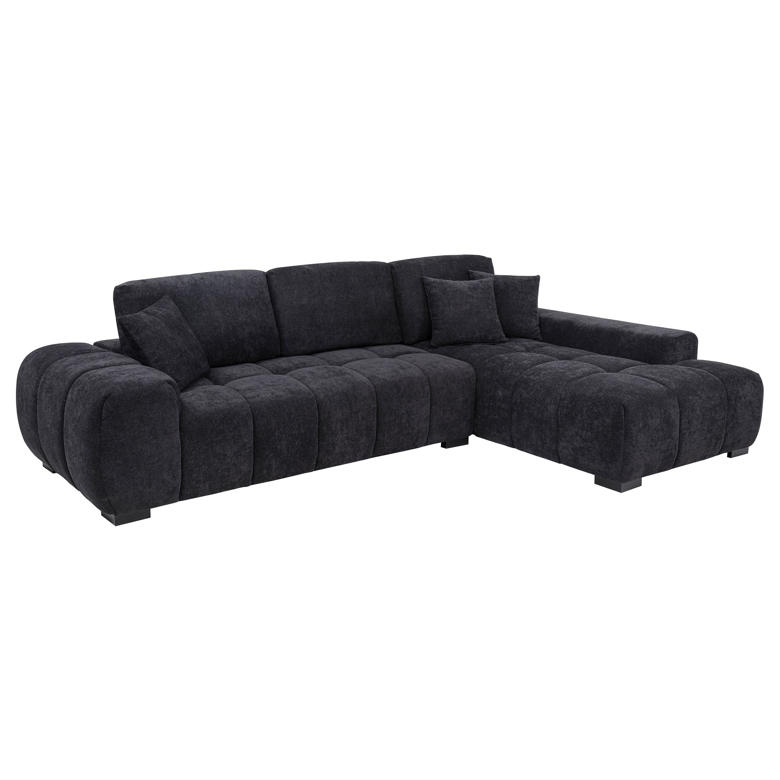 Octavia Fabric Upholstered Track Arm Sectional Sofa