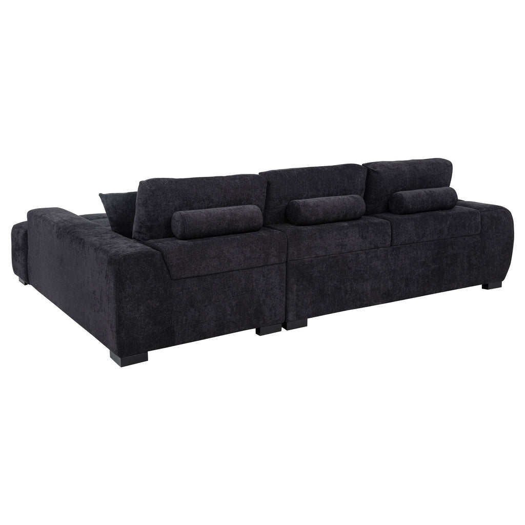 Octavia Fabric Upholstered Track Arm Sectional Sofa