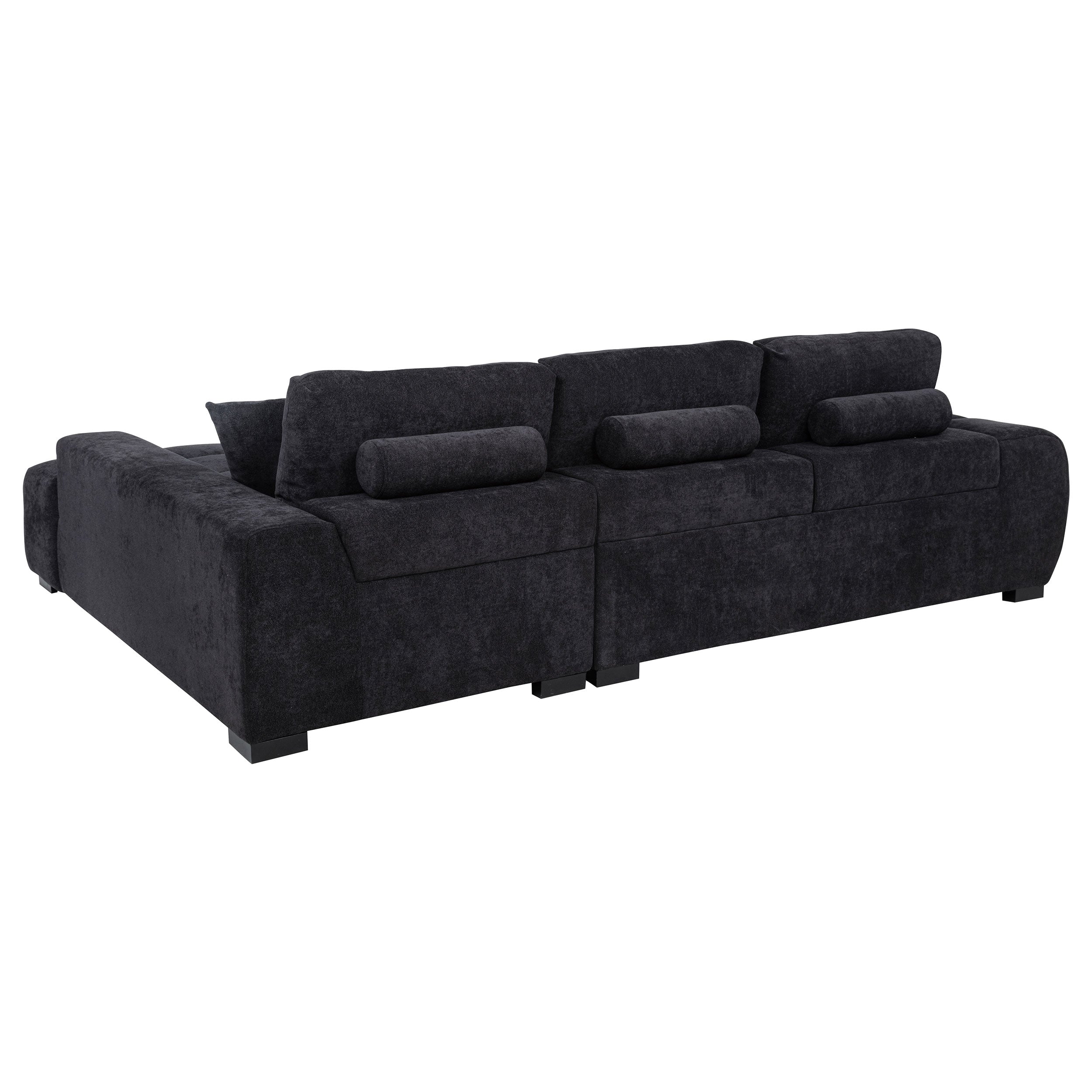 Octavia Fabric Upholstered Track Arm Sectional Sofa
