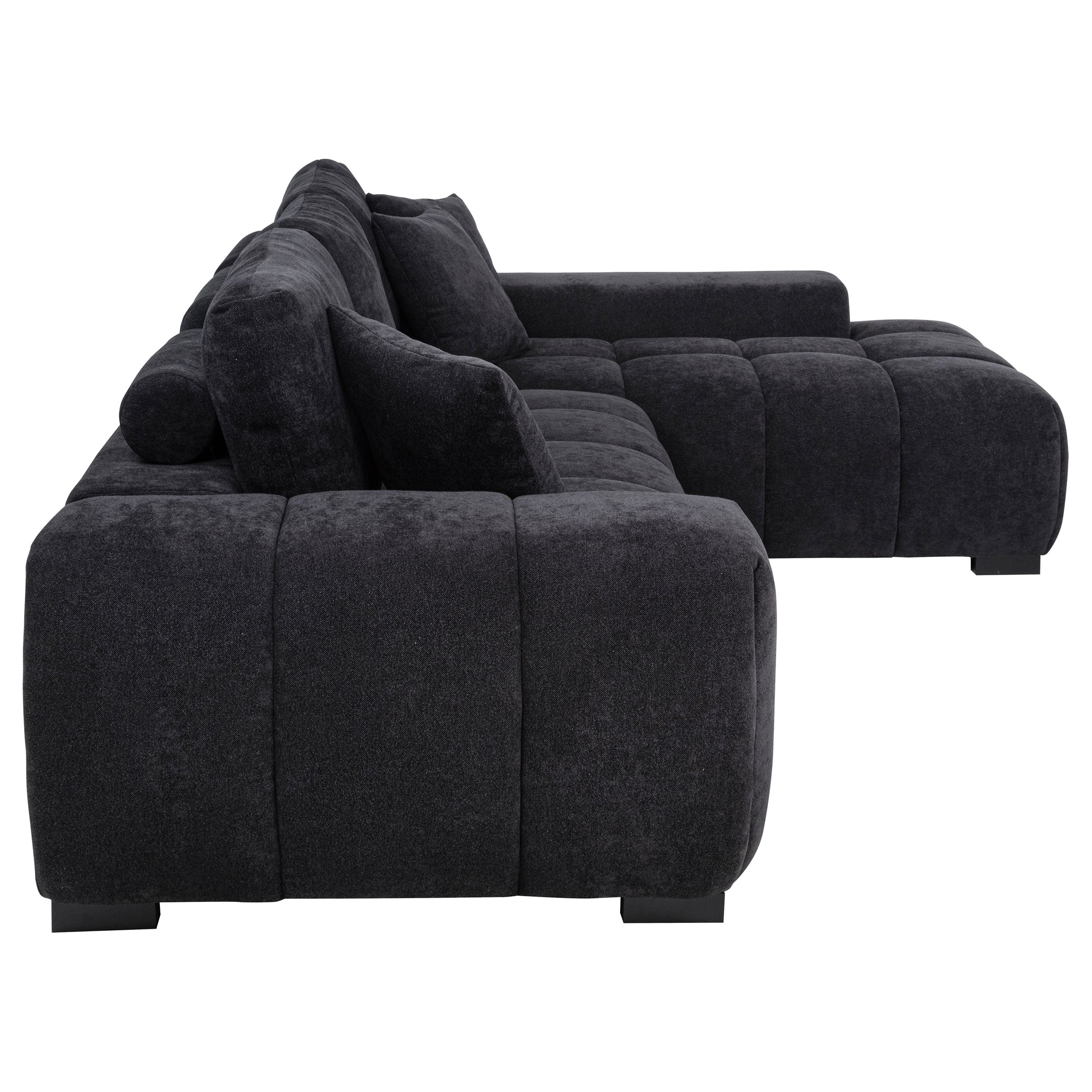 Octavia Fabric Upholstered Track Arm Sectional Sofa