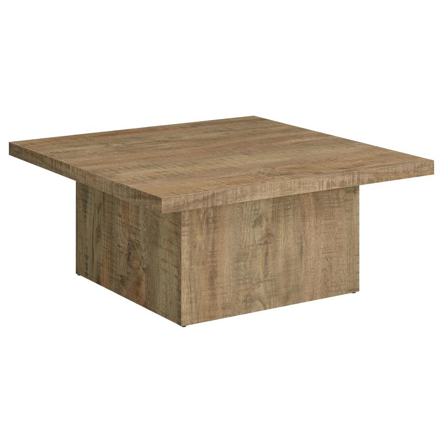 DEVAR SQUARE ENGINEERED WOOD COFFEE TABLE MANGO BROWN