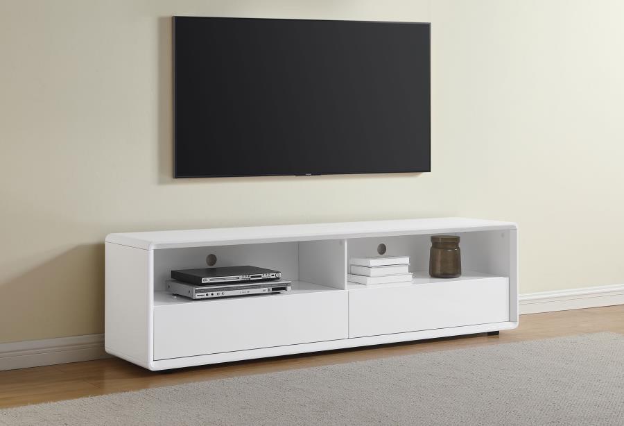 ELLICE 71-INCH TV STAND MEDIA CONSOLE WHITE