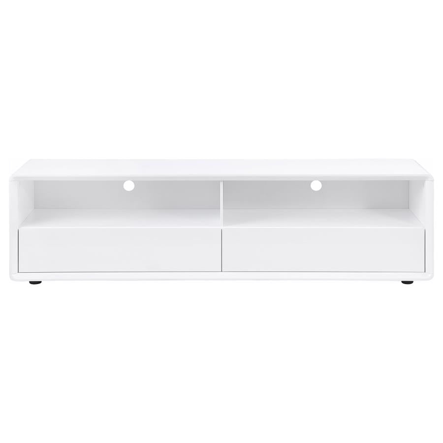 ELLICE 71-INCH TV STAND MEDIA CONSOLE WHITE