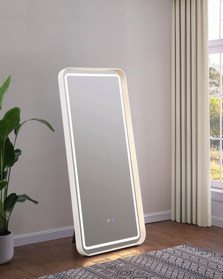 GLENDORA 32 X 71 INCH LED STANDING MIRROR BT SPEAKERS BLACK