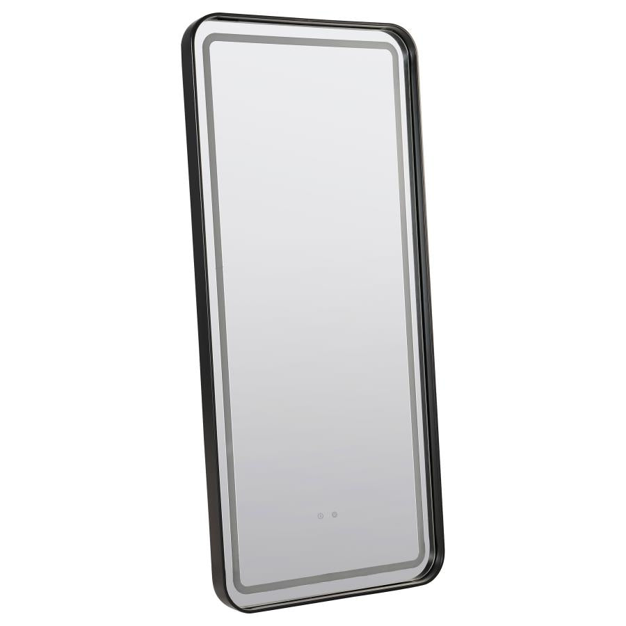 GLENDORA LED STANDING MIRROR WITH BLUETOOTH SPEAKER BLACK