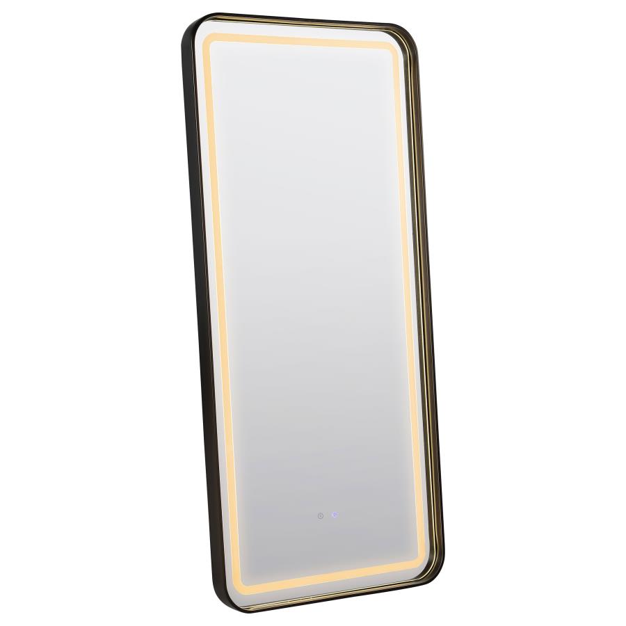 GLENDORA LED STANDING MIRROR WITH BLUETOOTH SPEAKER BLACK