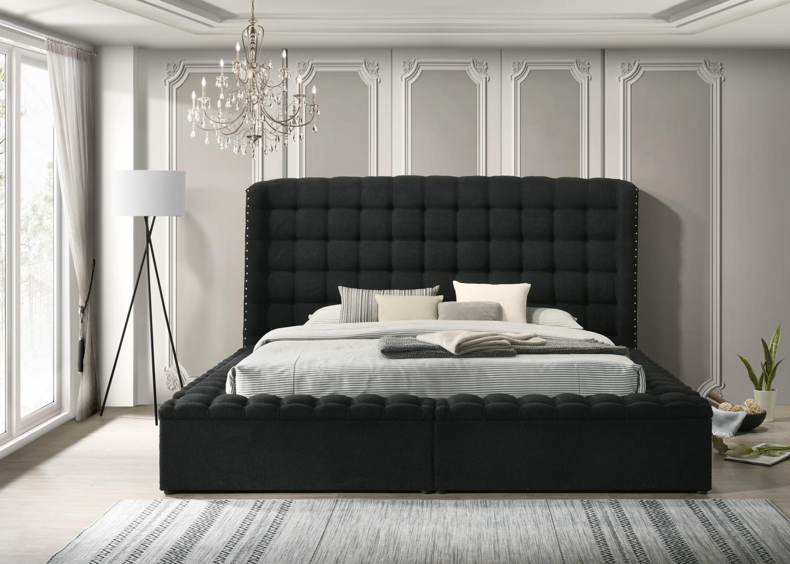 Boucle tufted storage Bed