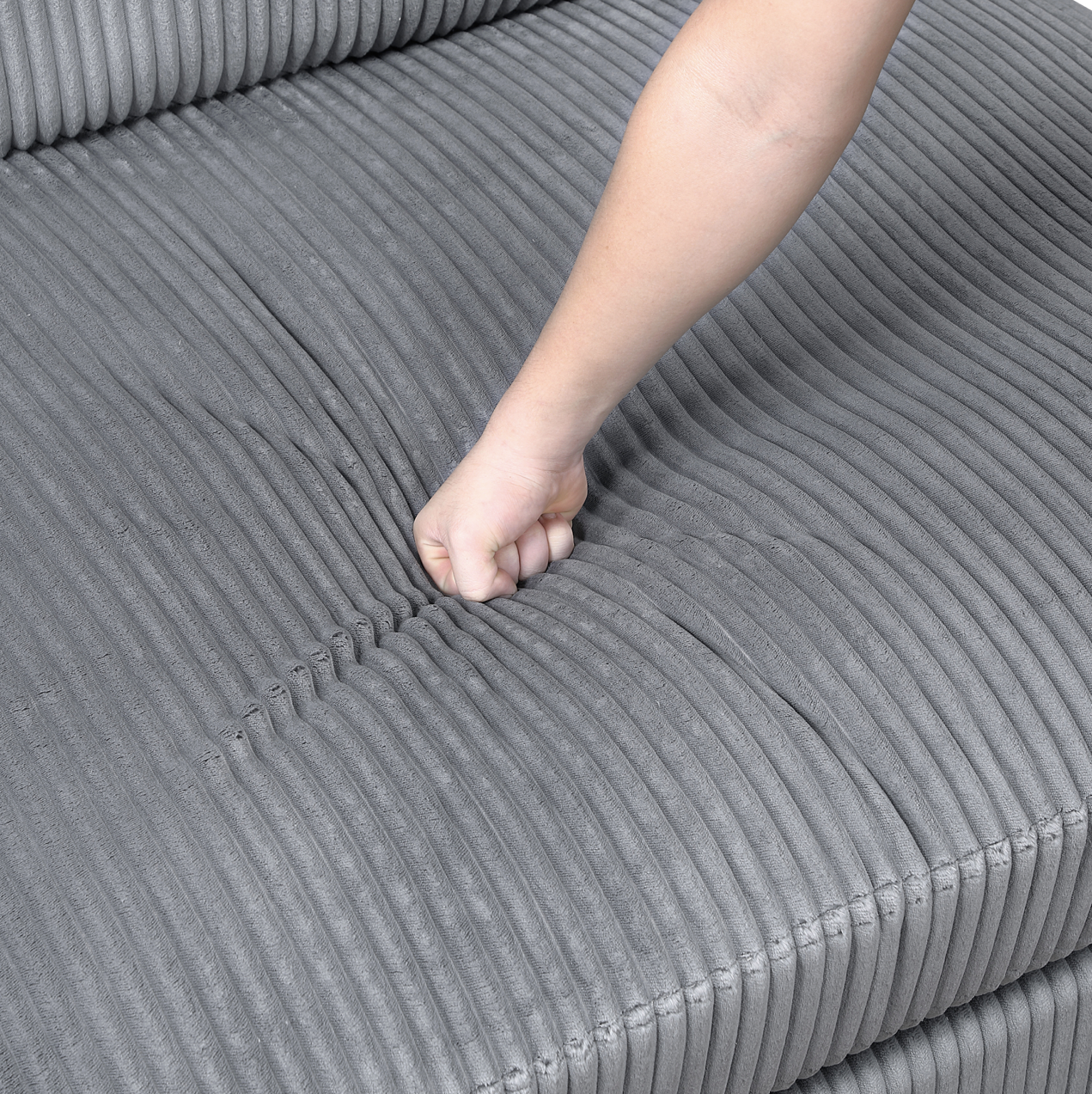 Traverse Grey 4-Piece Modular Sectional with Ottoman