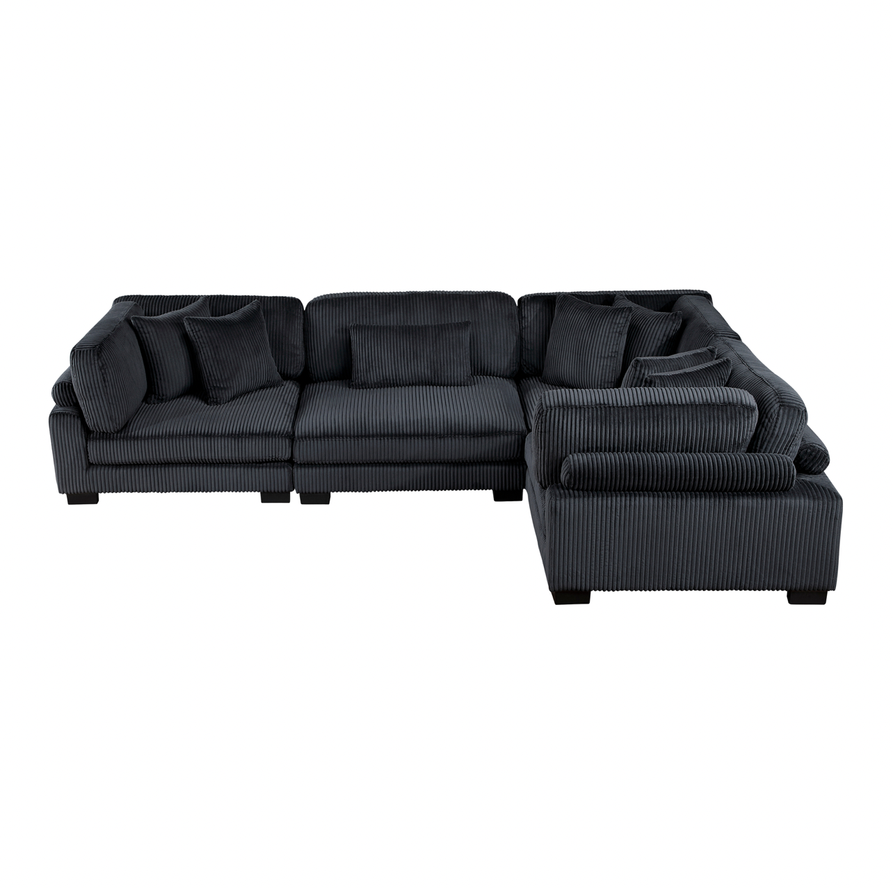 Traverse Black 4-Piece Modular Sectional