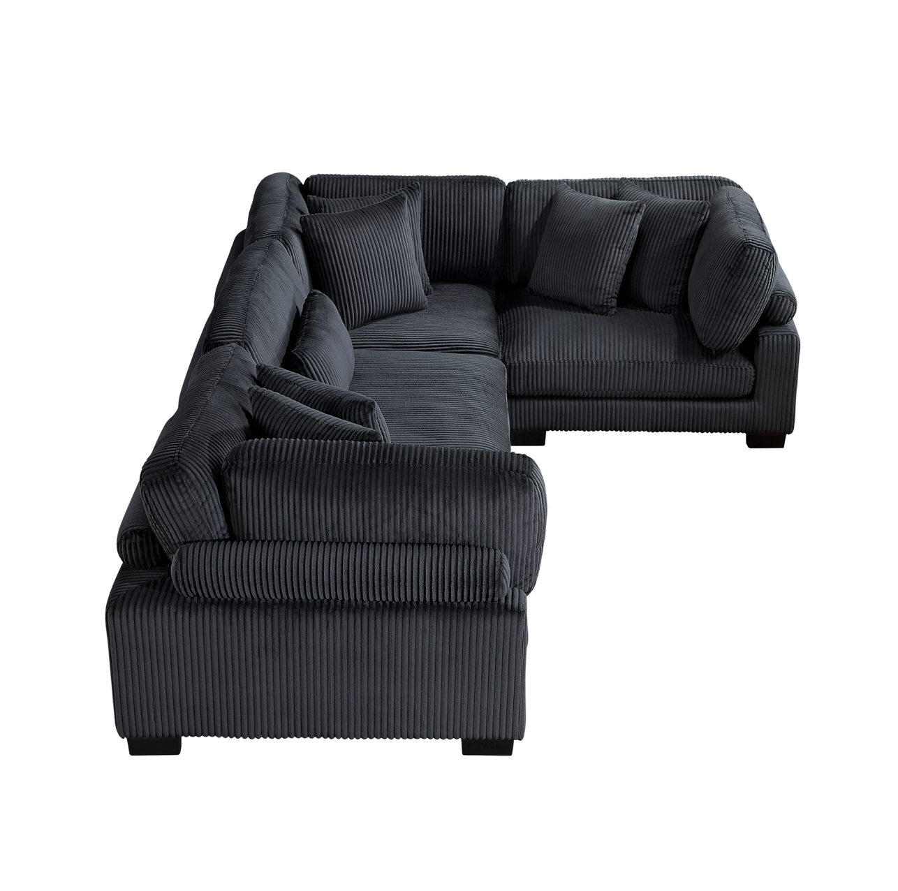 Traverse Black 4-Piece Modular Sectional