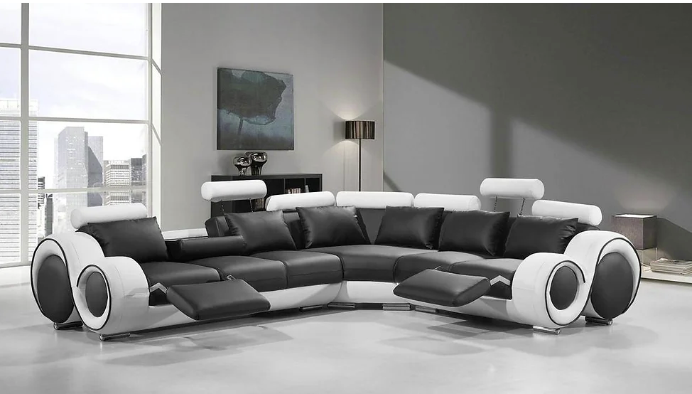 Futuristic Sleek Modern Sectional Recliner Sofa Orlando
