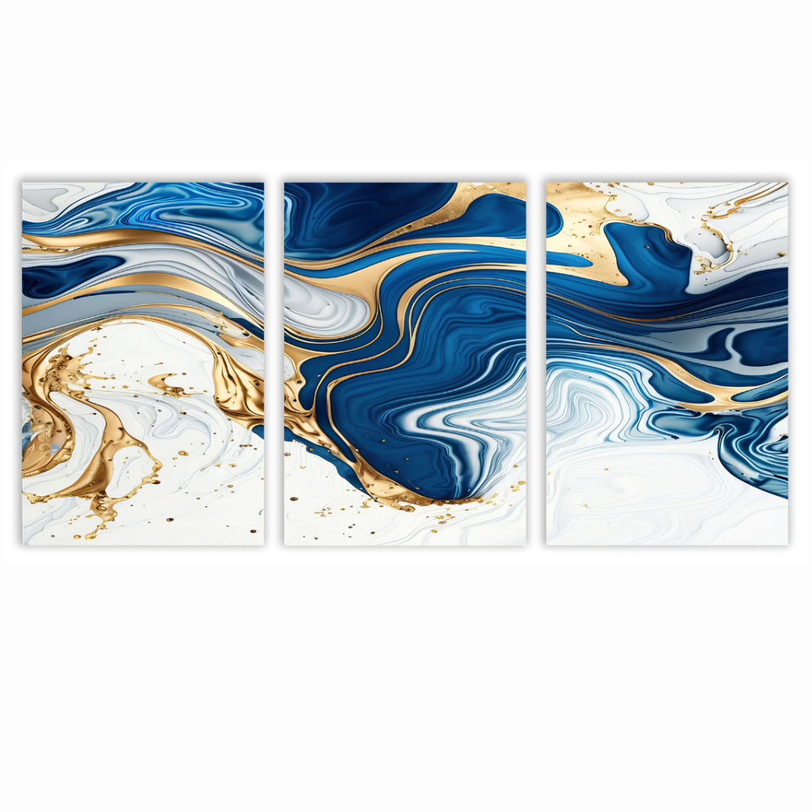 3pc Abstract Glass Wall Art 24"x 36"